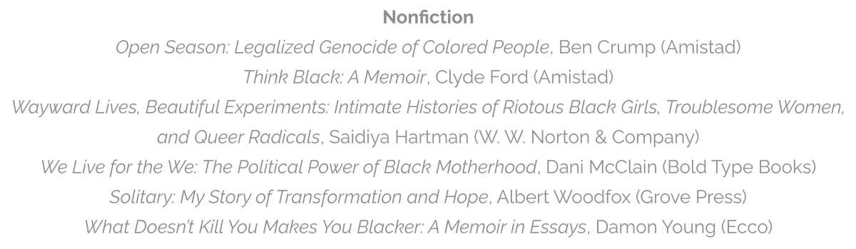 drmcclain's tweet photo. WE LIVE FOR THE WE is a nominee for a @HurstonWright  Legacy Award. I'm honored to be among the writers recognized. Congratulations to all! https://t.co/FmOlOJAOC4 https://t.co/pxXsktOn0M