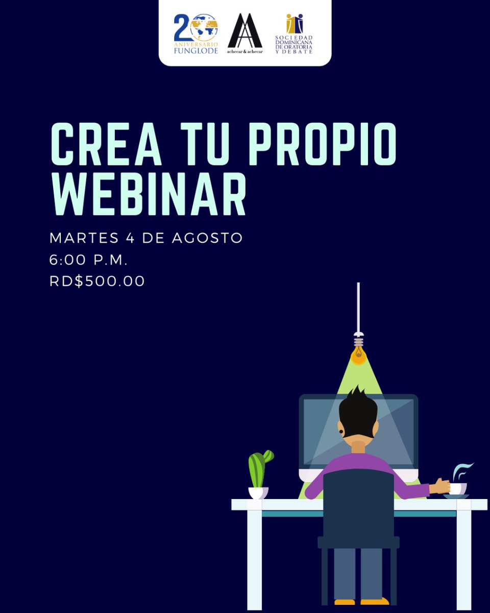 Debate_FUNGLODE's tweet image. Comienzan a agotarse los cupos para el taller: Crea tu propio Webinar. - mailchi.mp/f605604ebae8/c…