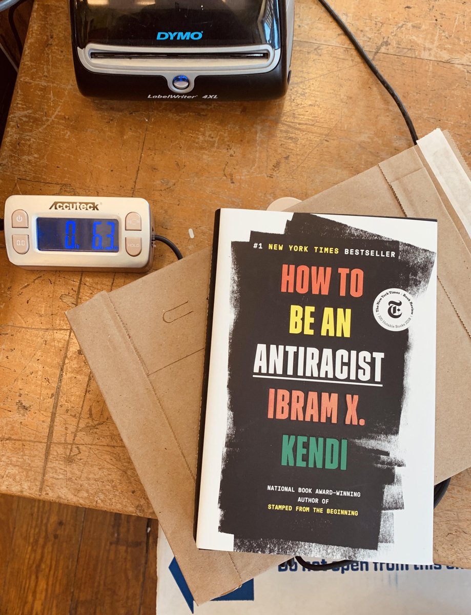 I used our shipping software to pull quotes on shipping this copy of @DrIbram's HOW TO BE AN ANTIRACIST: 📨 @FedEx Home Delivery: $14.03 📨 @UPS Ground: $23.87 📨 @USPS Media: $2.94 The end of the United States Postal Service would be a disaster for bookstores and libraries.