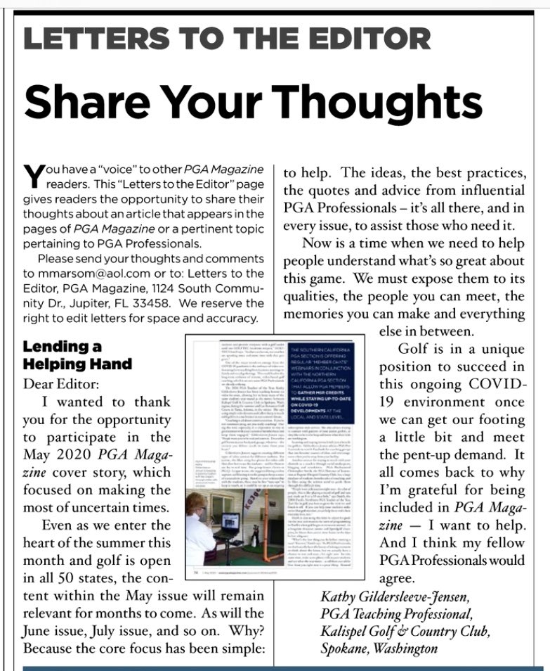 GolfResultsNow's tweet photo. My ‘Lending a Helping Hand in the Golf Business’ article to the editor. Thank you @PGAMAGAZINE and my colleagues doing their best during these times! ♥️⛳️
@GolfResultsNow
#Golf #PGAMagazine #GolfArticle #editorletter https://t.co/vgLgJZsvev