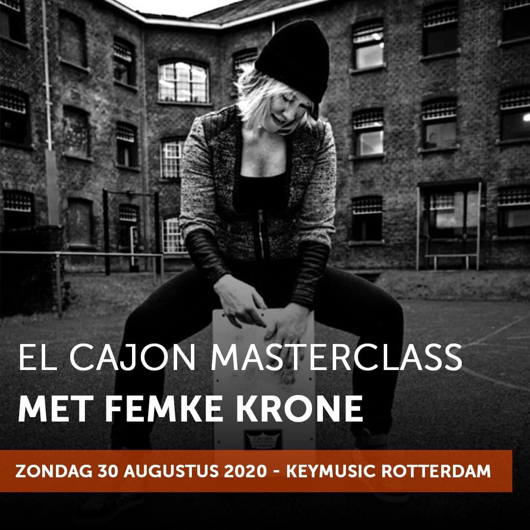 Zondag 30 Augustus geef ik een popcajon workshop bij Keymusic Rotterdam! Iedereen maakt kans om een echte EPC 100 custom made Femke Krone te winnen! Voor meer info en waar je je kan inschrijven check de Facebook pagina van Key Music Nederland!