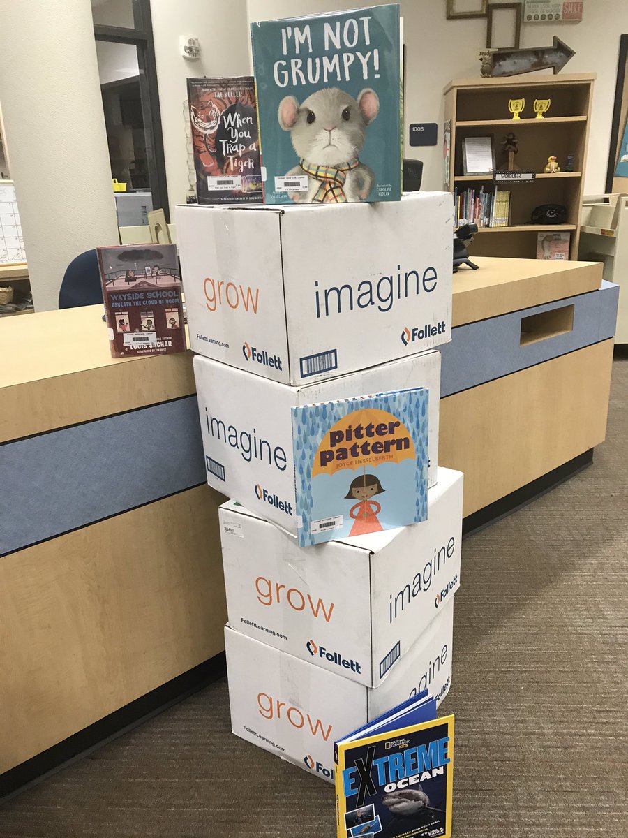 scereads's tweet photo. Hard to be grumpy when you receive a shipment of new books! It’s like Christmas in July, can’t wait to share them! #scerocksthecreek #mpact https://t.co/zFuoEHzdjh