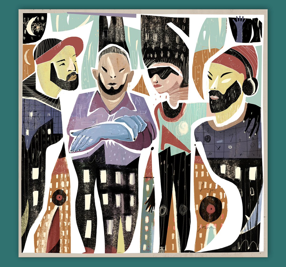 VBrostean's tweet photo. #Charactherdesing create for #jazz #hiphop band from #Novi Sad, Hain Teny Collective. I did some #experimental #illustration that turned out a real #bomb !:D #art #creation #valentinabrostean https://t.co/wFOpwIKIlL