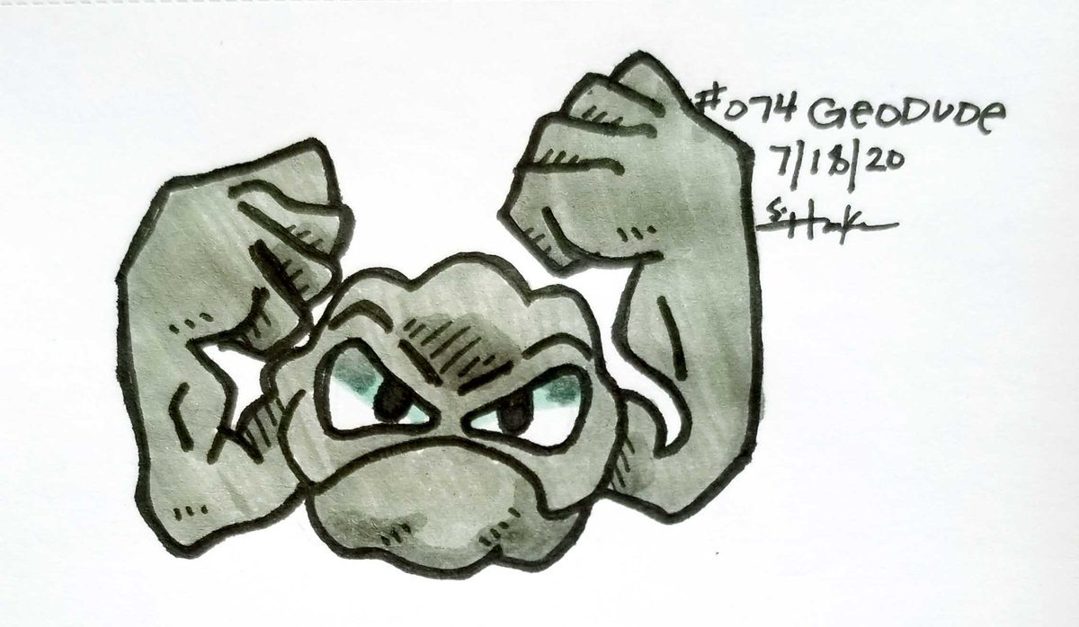 Reverrii_Pixy's tweet image. #DrawEveryPokemon
074 #Geodude
#Pokemon • #PokemonArt • #TraditionalArt • #Drawing