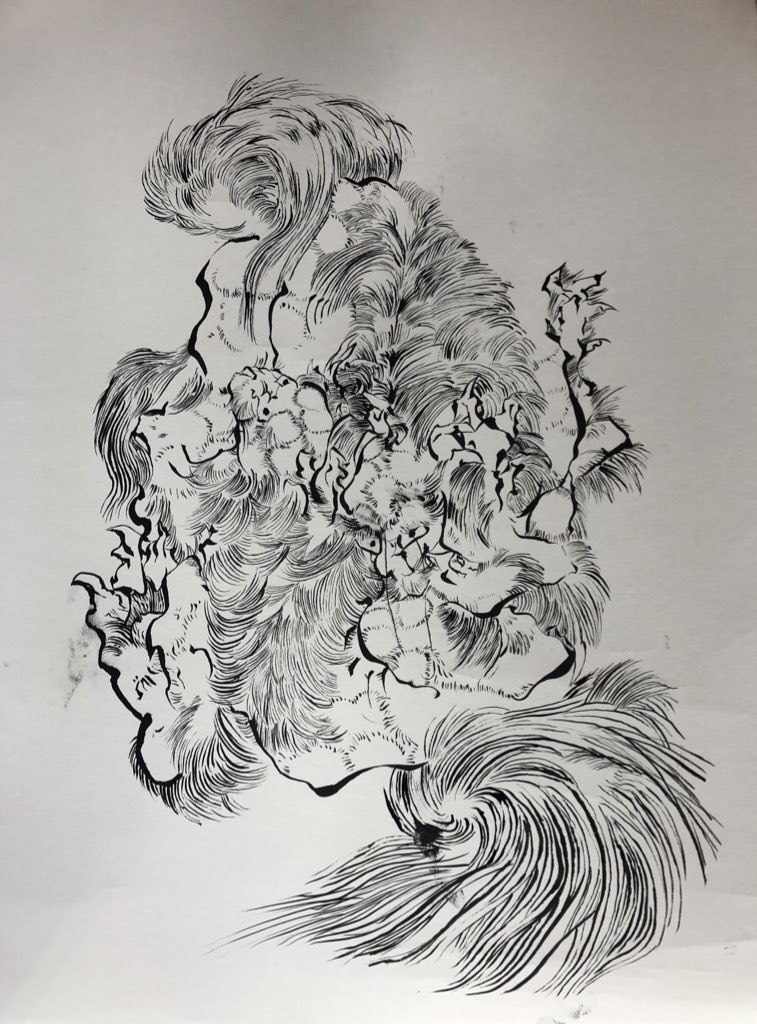 @isin_z 筆ペン模写、楽しいですよ(白目) 