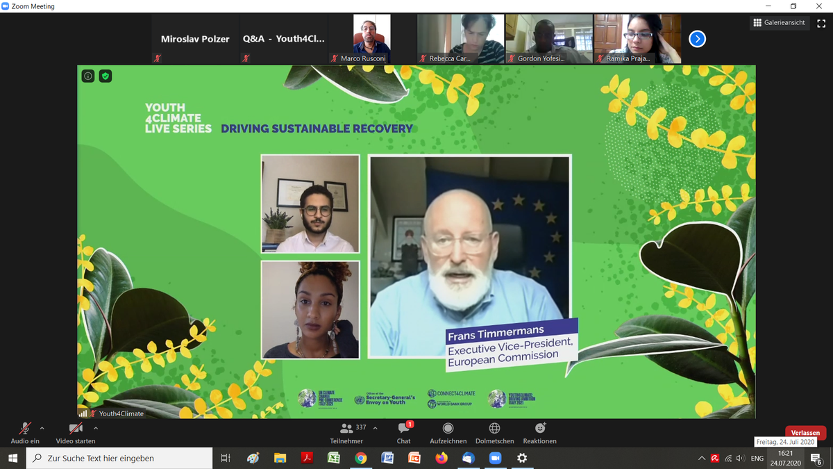 glocha_mp's tweet photo. #Youth4ClimateLive webinar w @TimmermansEU
Executive VP for the #EuropeanGreenDeal
@EU_Commission https://t.co/UjPKTB4GXo
#EuropeanClimatePact #DigitalClimatePact https://t.co/hzn9OkPVkT