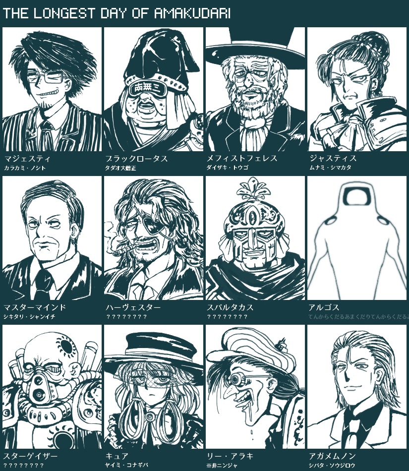 これはロンゲストシリーズで12人にメチャメチャハマった時の #ウキヨエ #ニンジャスレイヤーTwitter連載10周年 