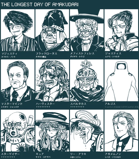 これはロンゲストシリーズで12人にメチャメチャハマった時の #ウキヨエ #ニンジャスレイヤーTwitter連載10周年 