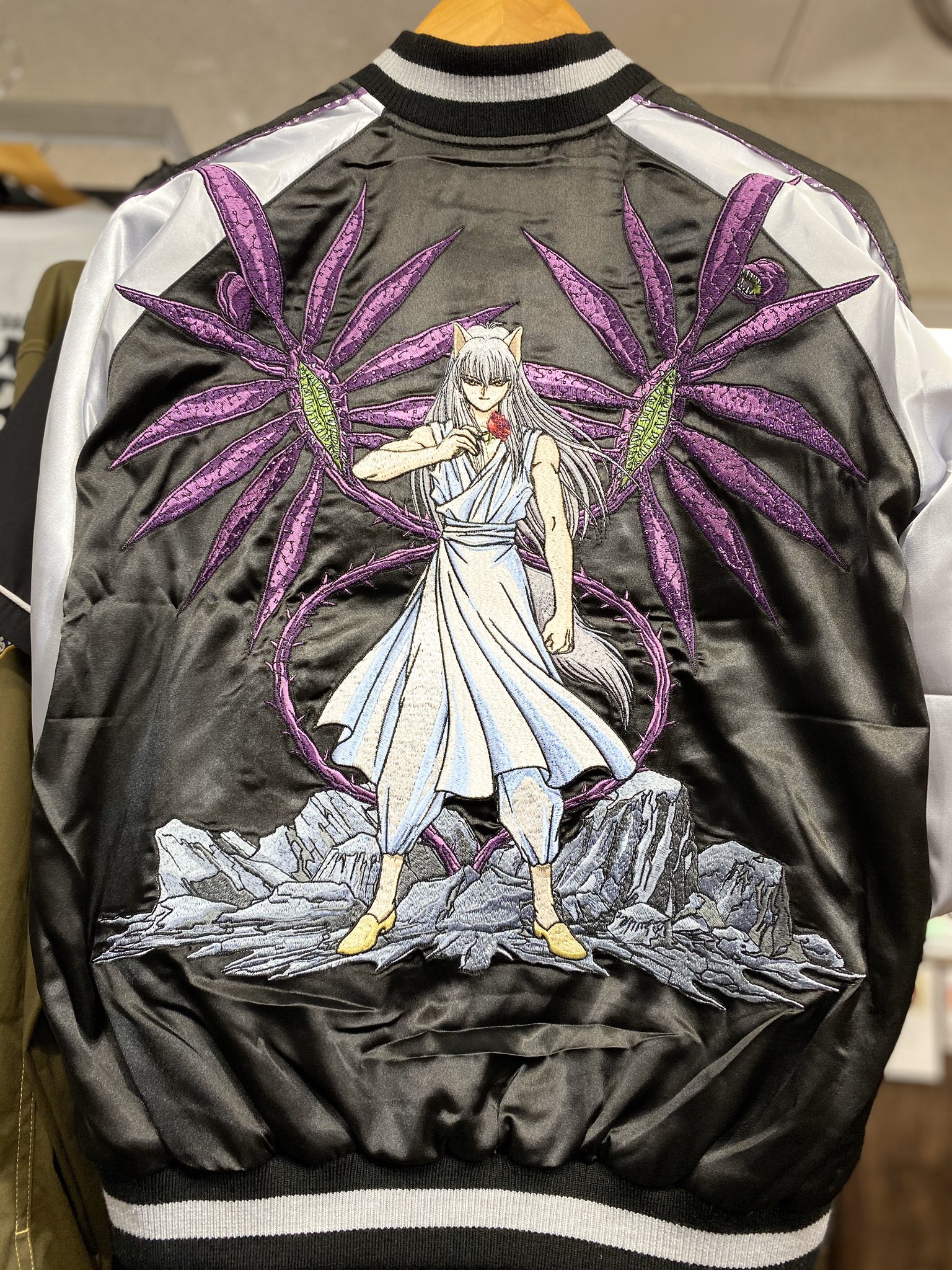 稀少 タグ付き 幽遊白書 × 花旅楽団 × 流儀圧搾 コラボ スカジャン