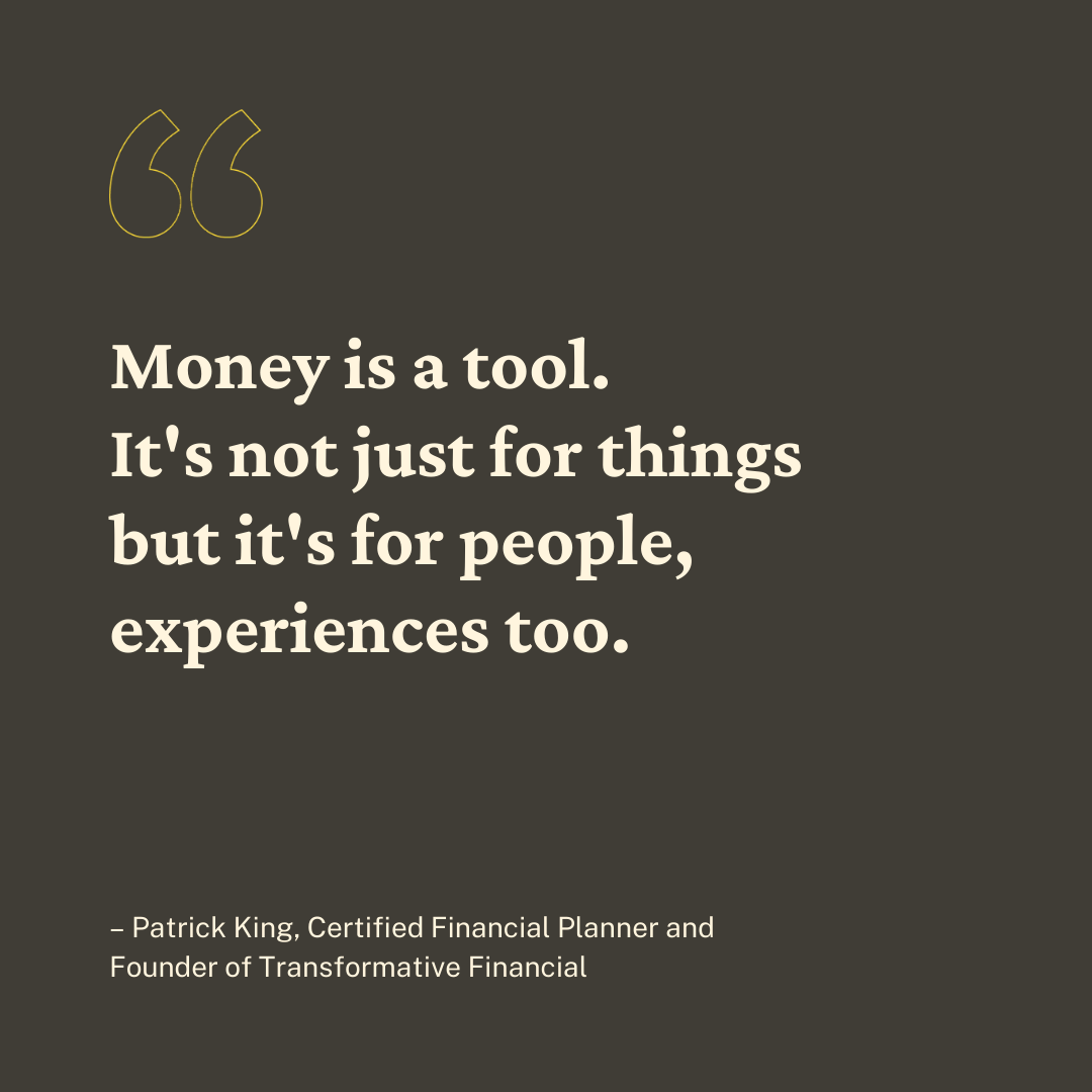 HumanAssignment's tweet photo. "Money is a tool. It's not just for things but it's for people, experiences too." Patrick King Ep. 8https://thehumanassignment.com/podcasts/episode-08-living-a-life-that-is-truly-rich-with-patrick-king #fridaylfow https://t.co/8Z2vyaLhos