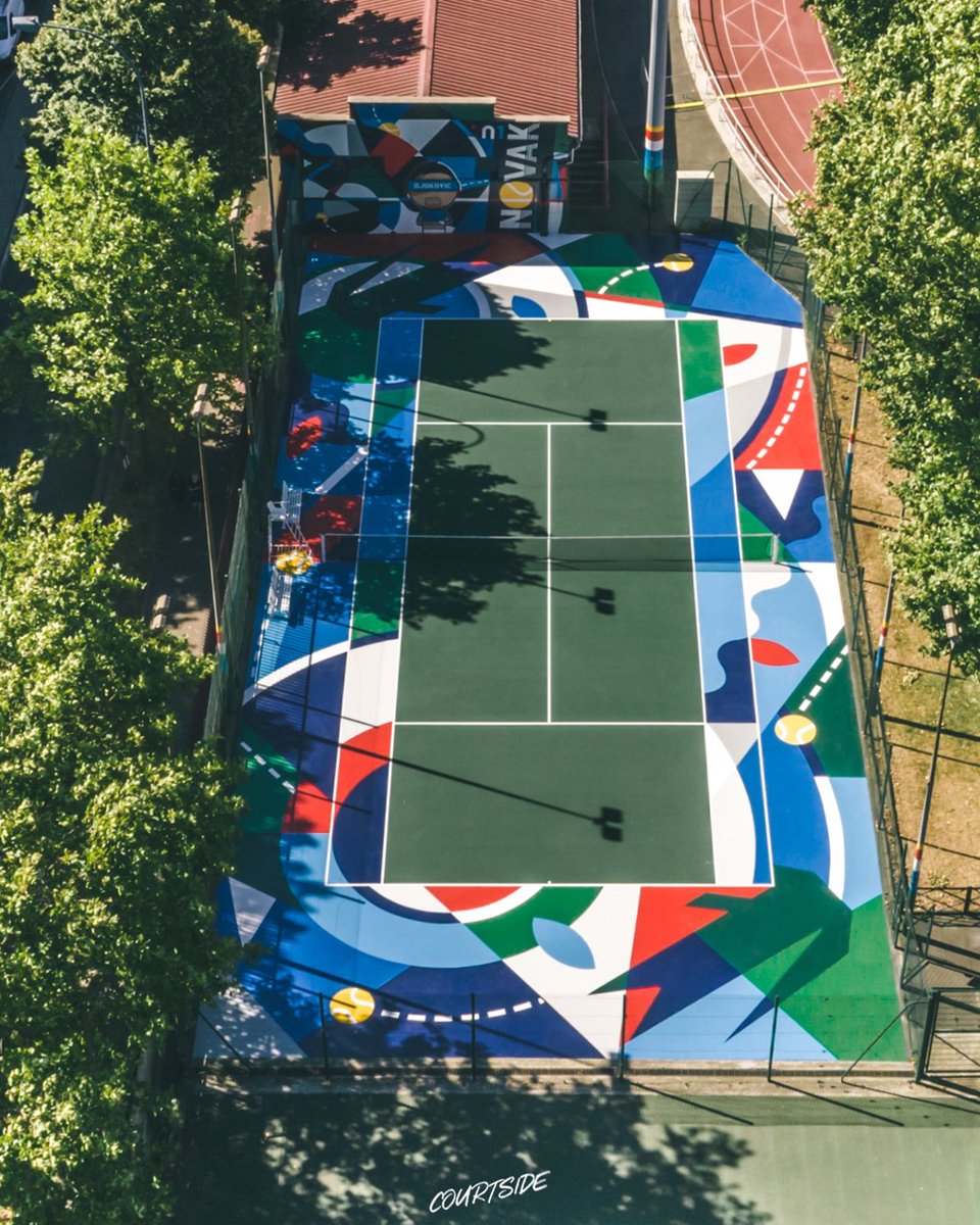 TeamCourtside's tweet photo. Very proud to unveil our first Etendart tennis court in Clichy la Garenne thanks to the support of @LACOSTE and @DjokerNole 🔥🏟🐊

This is day 0 for as we are about to kickstart our tennis summer camp and will launch an educational program for local communities in September 🎾👨‍🏫 https://t.co/YCVhuhrpad