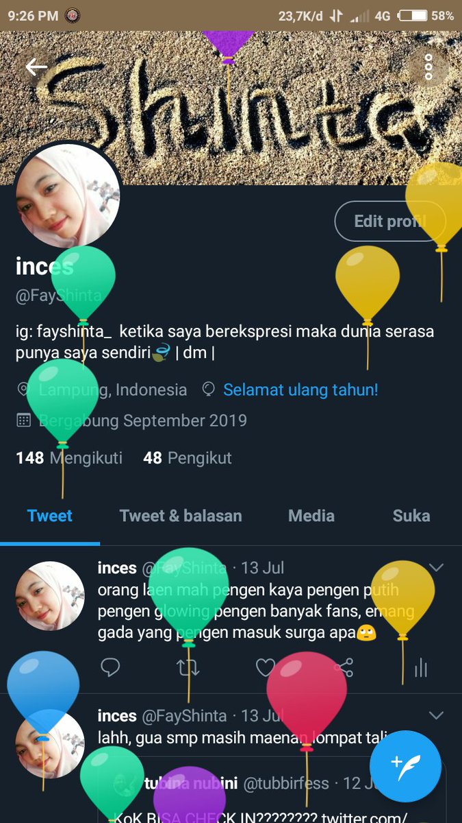 FayShinta's tweet photo. wah banyak balon😍 https://t.co/KGNWXptdj5