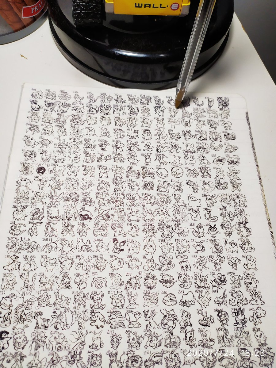 Onimecroco's tweet photo. Et de 300! Première page finie! (Enfin)
#minidex #PokemonGO #Pokemon #howsmallcanyoudraw #challenge https://t.co/iaqiOKRzGT