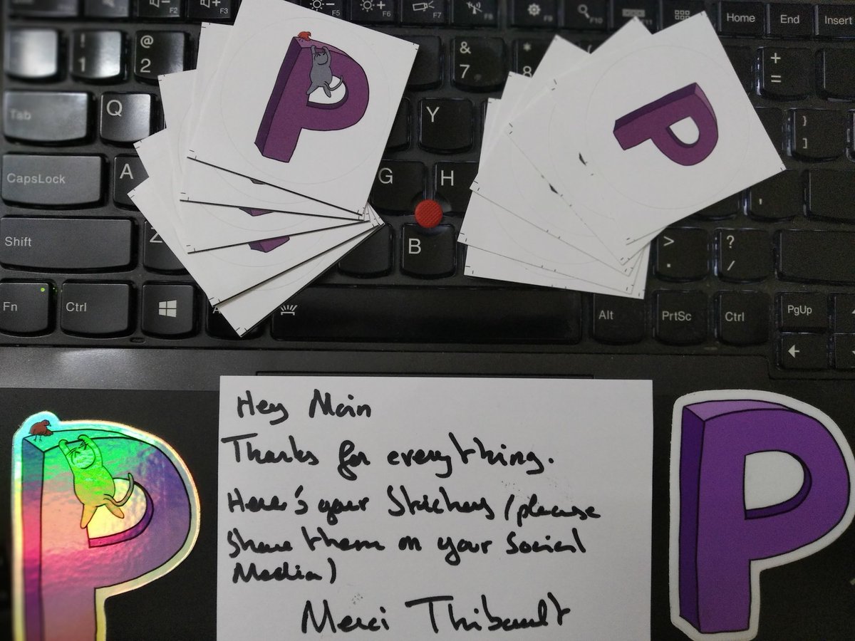 moingshaikh's tweet photo. Thanks @thibaultleouay for these lovely @pentos_co stickers 😻

#devswag #swags #devstickers https://t.co/KZM8S8T5hP