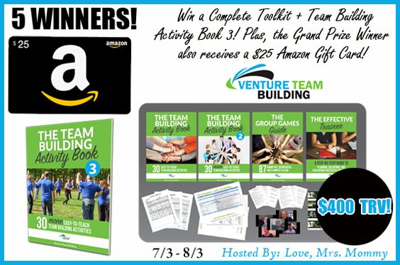 Don't forget to enter our Free Team Building Activities Giveaway.  

For more details on the free prizes See the Team Building Toolkit ventureteambuilding.co.uk/team-building-…
The Team Building Activitiy Book 3
ventureteambuilding.co.uk/the-team-build…

To enter go here lovemrsmommy.com/2020/07/5-winn…