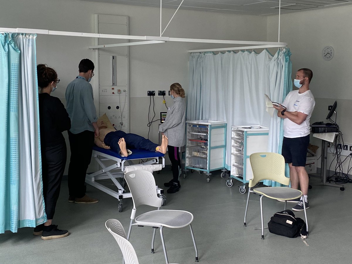 SimSpaceBristol's tweet photo. Having worked on their scenarios throughout the day, our participants are now delivering their scenarios to each other (at a social distance obvs). #SimEssentials https://t.co/NvgHVmnCJf