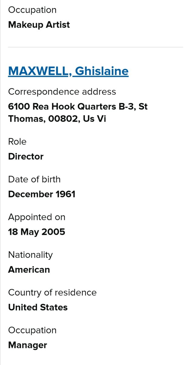 With regards to Jodie Kidd she has a number of companies which are linked to none other than Gh!slaine M@xwell!You can check the links for yourself, just go into people.Bit of a worry isn't it really??!!Links below  https://beta.companieshouse.gov.uk/company/08661523 https://beta.companieshouse.gov.uk/company/05340072