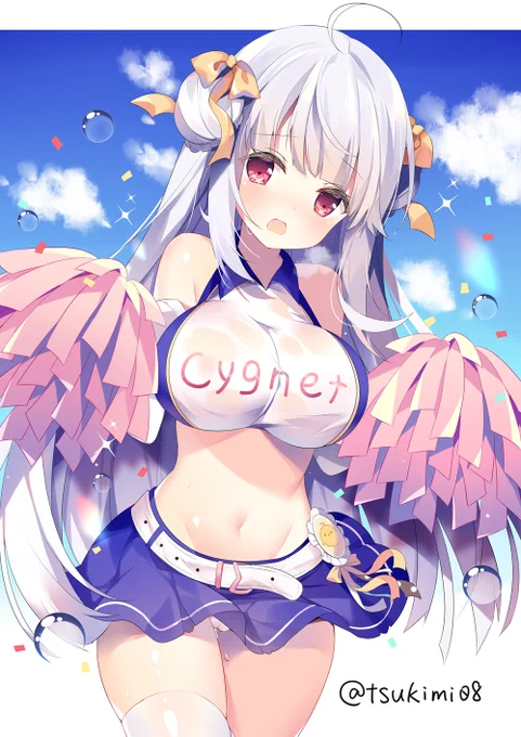 「ふぁ、ファイトおおお!!!」
チアリーダーのシグニットちゃん?
#スポーツの日 
#アズールレーン 
#アズレン 