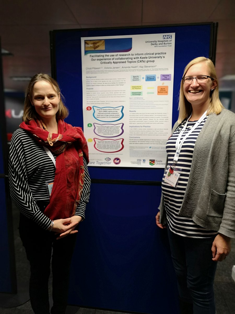 KeeleIAU's tweet photo. Presenting Critically Appraised Topics - a #throwback to the 2018 British Association of Hand Therapists conference #handtherapy #physiotherapy #CATgroup 
@BAHTHandtherapy @VictoriaJanse11 @UHDBTrust  @kayiaupt2020 @Lau_Campbell @lucyhuckfield @physiothb @Keele_PCSC @MPFTResearch https://t.co/DfqvJIEcqk
