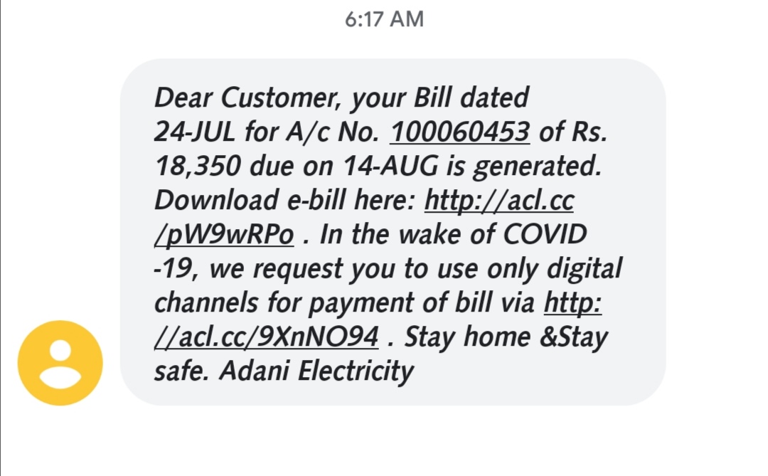 dino2401's tweet photo. @Adani_Elec_Mum We received a shocker from you today. Please rectify this mistake and send us the right bill. Account no 100060453 #adanielectricity https://t.co/RWTsGtaJ0t