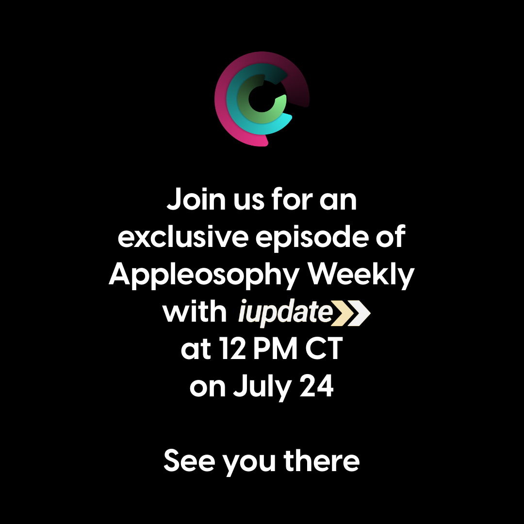 pururajdutta's tweet photo. Join is for an exclusive episode of Appleosophy Weekly with iupdate today at 12 PM CT. See you there!
@iup_date @appleosophy #iupdate #appleosophy #apple https://t.co/8QVZLevFF1