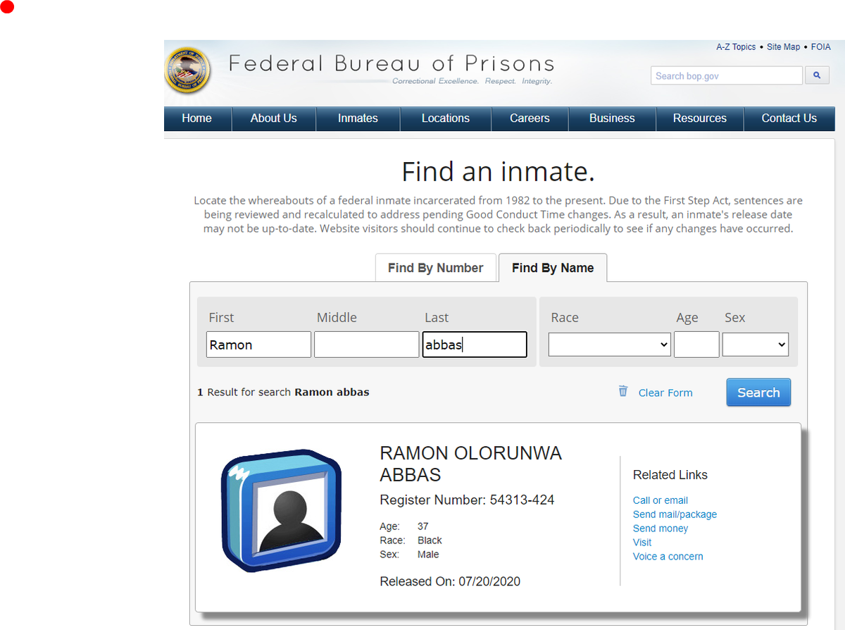 I'm seeing many inaccurate stories that say Raymon Abbas ( #Hushpuppi) has been released by the Americans. My followers might benefit from a quick explainer on how the Federal system in the USA works. This image does NOT mean what you think! (Thread)