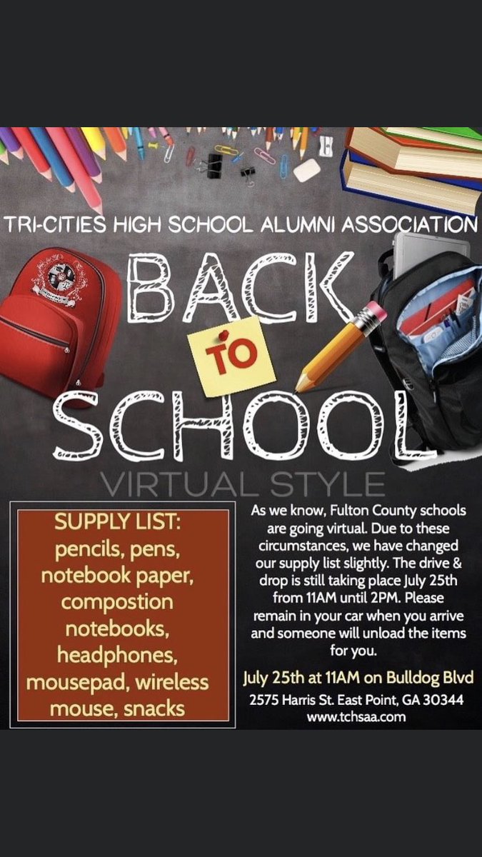 nowstarringmia's tweet photo. See ya'll tomorrow! Also, don't forget Tri-Cities High School Alumni Association is hosting a membership drive as well. Dues are $5 until July 31st! Lastly, TCHSAA masks are now available at https://t.co/4nmHGph1KY. Go Bulldogs! #OneMadeofMany #Preserve #Strengthen #MakeItCount https://t.co/YEKPekuhA6
