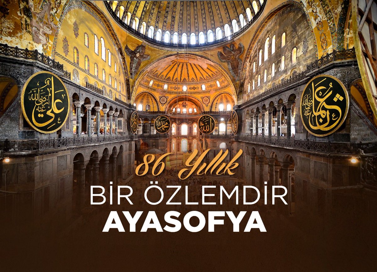 Yıllar süren hasretimiz bitti. Ayasofya cemaatine, müslümanlar fethin sembolü Ayasofya'ya kavustu. Boynu bükük Ayasofya bugün ayağa kalkıyor.