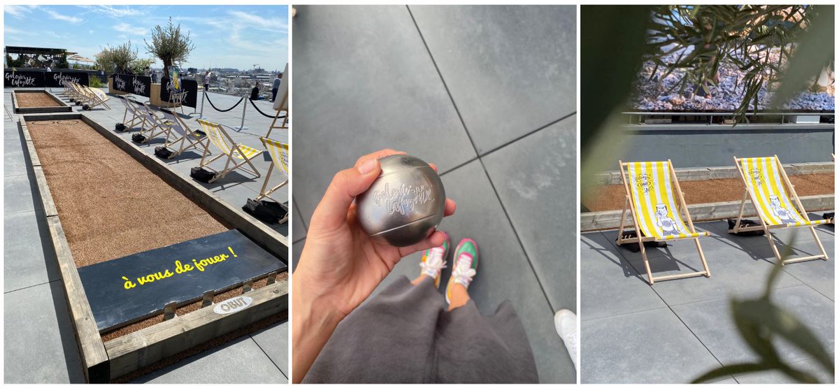 Besoin d'inspiration pour une activité ce week-end ? Jusqu'à dimanche, les <a href="/Galeries_Laf/">Groupe Galeries Lafayette</a> Haussmann déploient un terrain de pétanque sur leur terrasse, pour permettre aux visiteurs de profiter d'une pause ensoleillée tout en admirant l'une des plus belles vues de Paris.