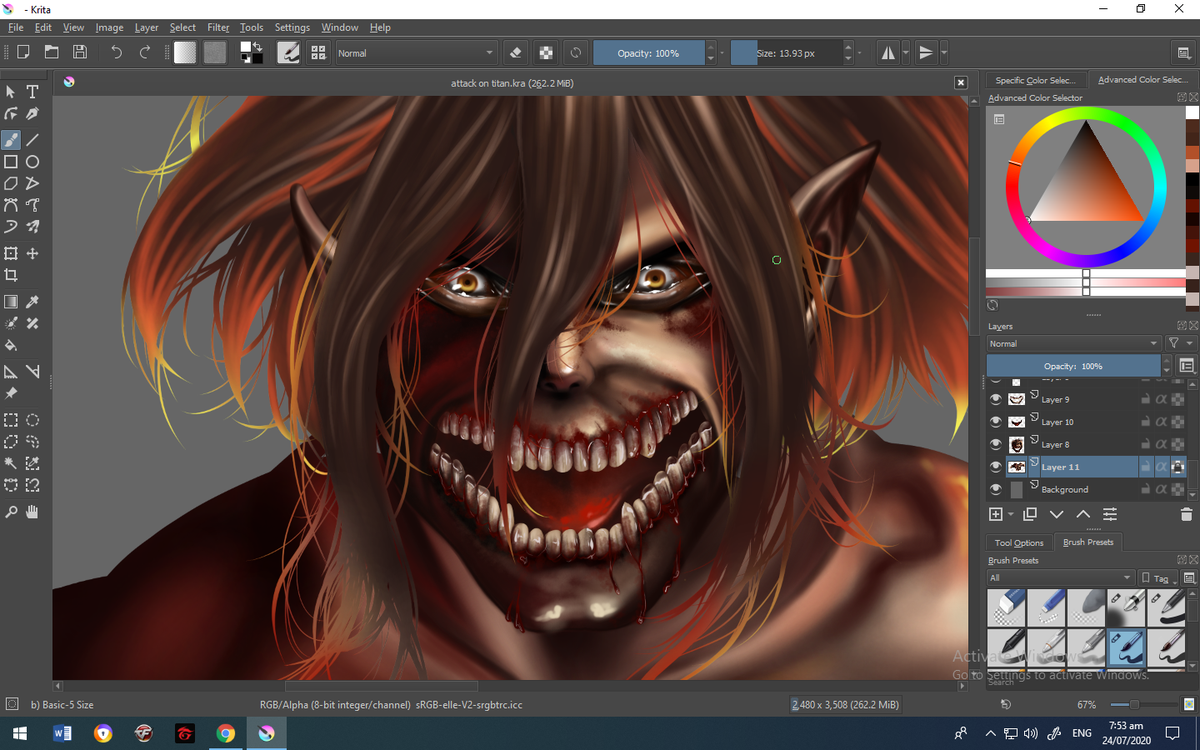 AnonymousCatAr1's tweet photo. working on a new art and dis time its Attack on Titan💕
#AttackOnTitans
#ErenJaeger
#TitanForm https://t.co/htNjs9q8I2