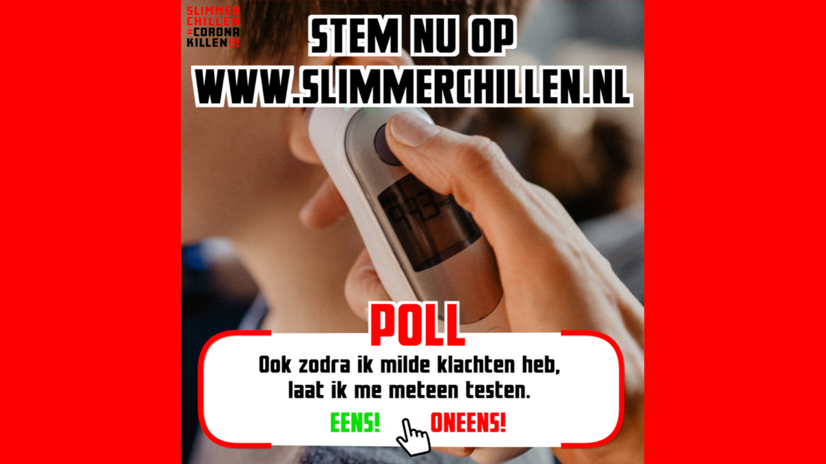 Klachten? Dat betekent testen. Ook als ze mild zijn. Doe jij dat ook? Stem via slimmerchillen.nl op de #slimmerchillen-zomerstelling en laat jouw mening achter! #slimmerchillen #poll