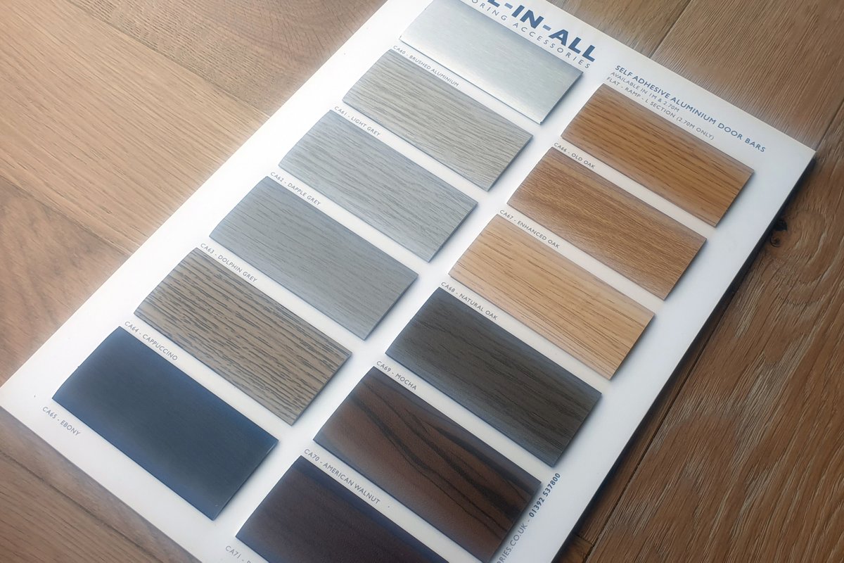 New Range Of Vinyl Wrapped Metal Threshold Bars Now Available.

10 New Colour Matches To Compliment Our Range Of 49 Already Available.

Contact us for more #information and remember to like, #follow and #share on social media.

#newproducts #floorfittter #lvt #amtico #karndean