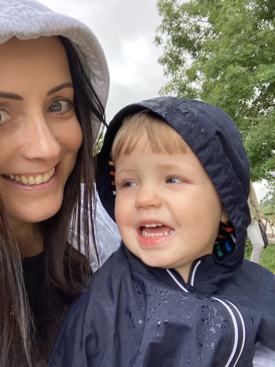 Enjoying the tractor ride at the farm 😍