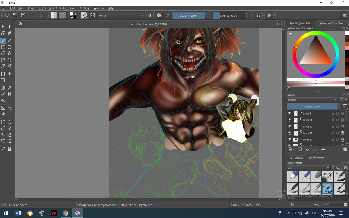 AnonymousCatAr1's tweet photo. working on a new art and dis time its Attack on Titan💕
#AttackOnTitans
#ErenJaeger
#TitanForm https://t.co/htNjs9q8I2