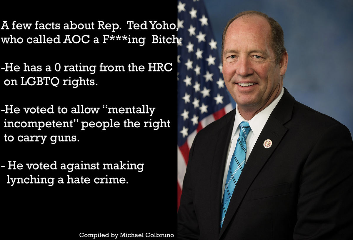 MikeOpera's tweet photo. A little more about Congressman @TedYoho, who called @AOC a "F***ing Bit*h":
@humanrightscam2 @HouseDemocrats #RepTedYoho #WomensRights https://t.co/7FG5kWHzMO