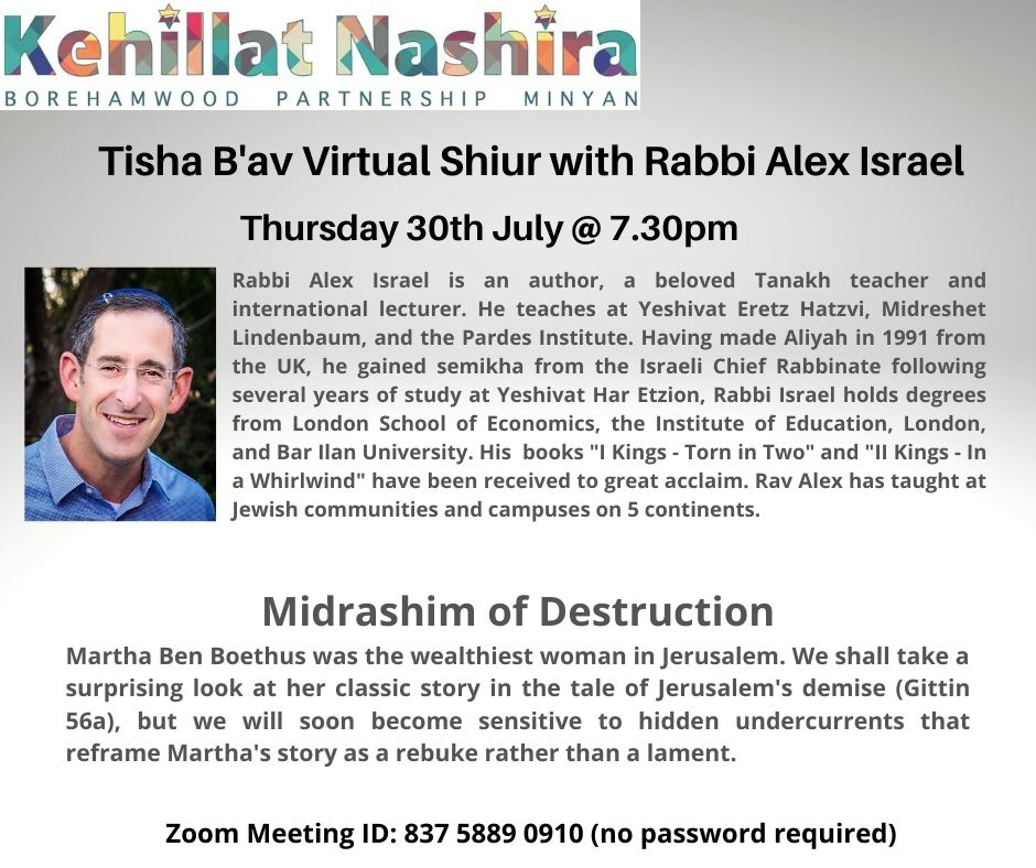 BwdPartnership's tweet photo. Tisha B'av Events - https://t.co/50FiNkte0F https://t.co/dXTXCb847G