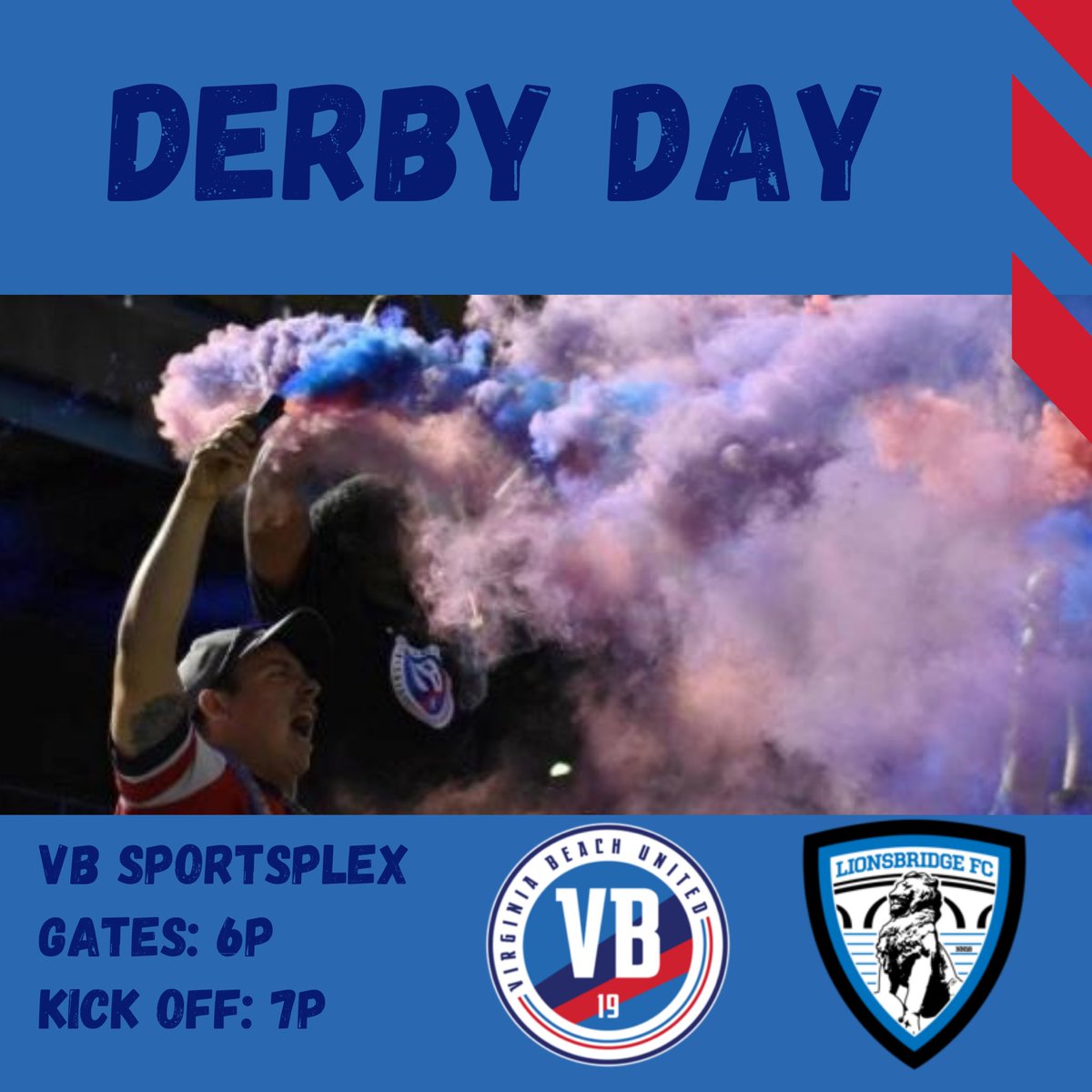 vbunited_'s tweet photo. There’s no day like Derby Day 🙌

We’re ready 👊

#VBUnited #USLLeagueTwo https://t.co/1DNjEXHtfe