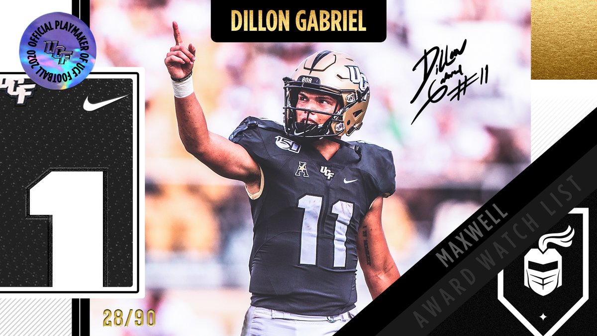 UCF_Football's tweet photo. Among the nation's elite 🤙

@_dillongabriel_ is up for the Maxwell Award which goes to the most outstanding player in college football. https://t.co/Pi4dGiyKMK