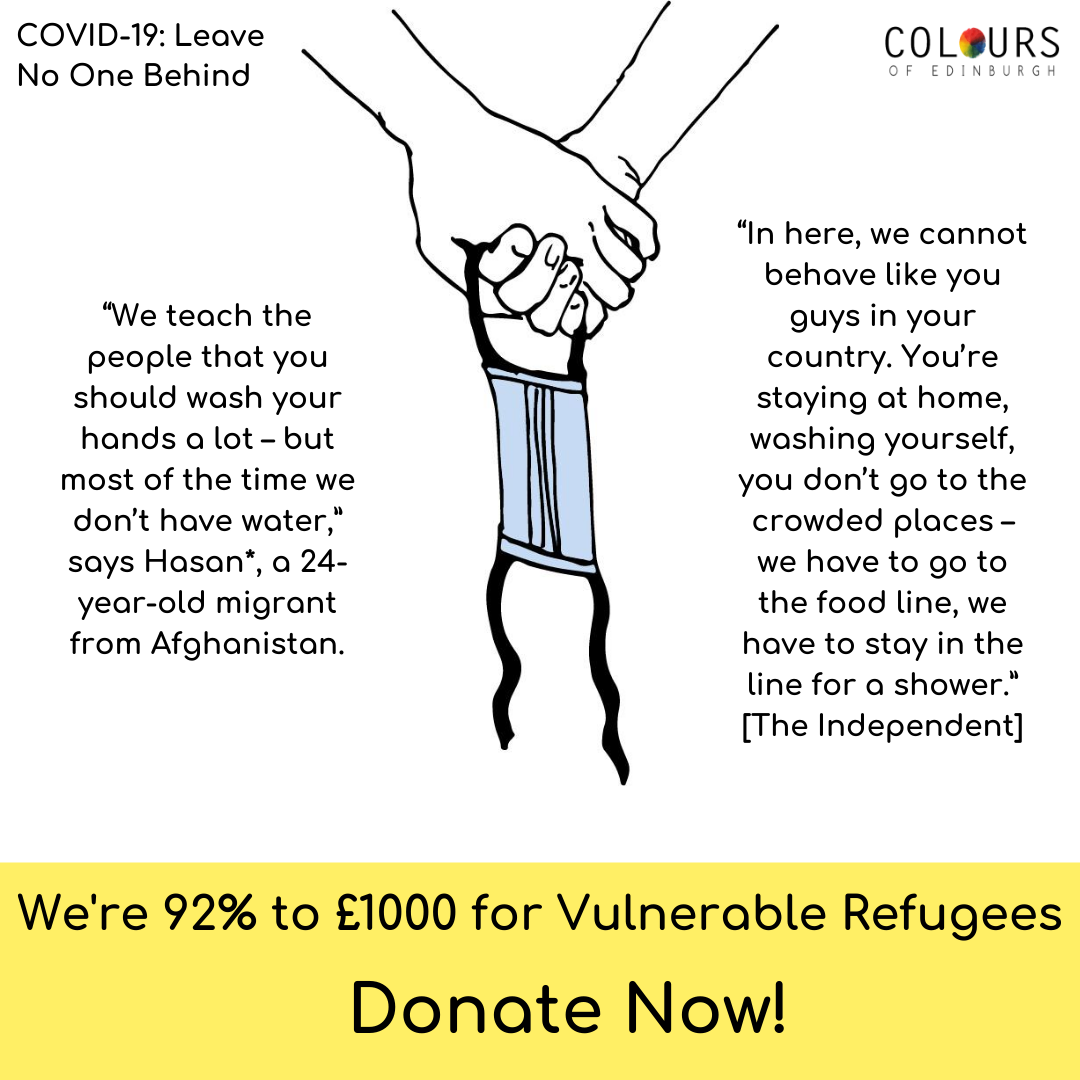 We're 92% to our target of £1000 for <a href="/chooselove/">Choose Love</a> 's Coronavirus Emergency Appeal. Funds are going to provide hygiene and medical support for vulnerable refugees in camps. 

Please donate and share: justgiving.com/fundraising/co…