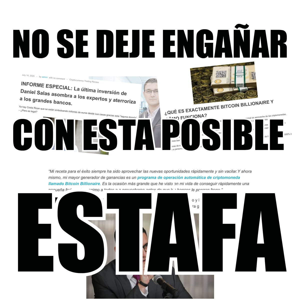 Desde el Ministerio de Salud deseamos informar que personas sin escrúpulos  utilizan la imagen del Ministro Salas para estafar con bitcoins. No se deje  engañar.