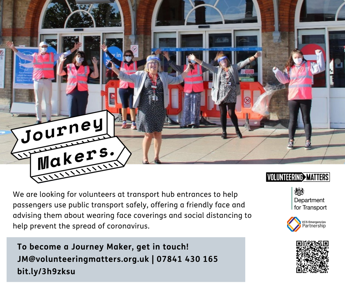 WolvesCouncil's tweet photo. VOLUNTEERING OPPORTUNITY: Become a #JourneyMaker. Help to prevent the spread of #coronavirus by assisting travellers at local transport hubs, providing advice on social distancing, face coverings and travelling safely. Sign-up here: https://t.co/vZfzRWR00m @volunteering_uk https://t.co/W4NVvUqCgf