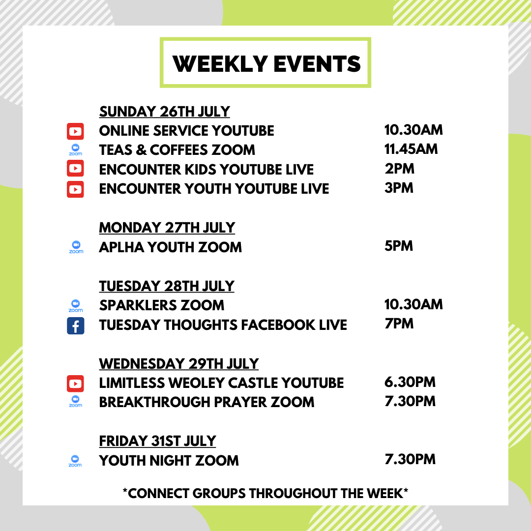 EncounterCUK's tweet photo. Here's what is happening at Encounter Church this week!

For more information, follow us on our social media platforms, visit our website and sign up to churchsuite to receive weekly updates and news! 📰 

https://t.co/CeLxleohIV https://t.co/Vv6AjKRiJ0