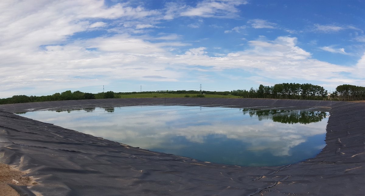 nexomwastewater's tweet photo. This #FinishedProjectFriday, we are excited to share what looks like a pristine pond and is actually a high-performance #optAER lagoon aeration-enhanced wastewater treatment plant near Saskatoon, SK. Thanks to engineers at Catterall & Wright and GC @WilcoSouthwest! https://t.co/zmQc3SnRzd