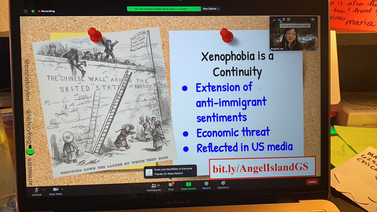 On a Virtual Field trip of Angel Island with @socialstudiestx @historyfrog @mrshistorylee @portsprogram @ai_immigration if you aren’t tuned in, You are surely missing out! #SocStudiesNetwork #PORTSFan