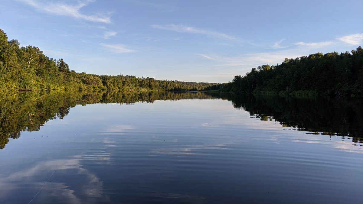 SkiUMahDano's tweet photo. A quiet evening on the Bois Brule River in northern WI. #canoecountry #lakelife #kare11weather https://t.co/maDz7VoWu5