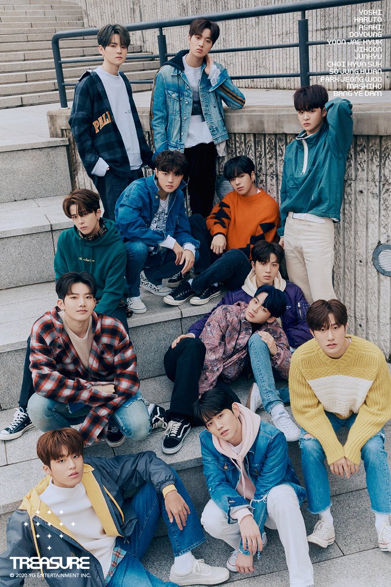  about the group ✧ group name: treasure✧ members: 12✧ label: yg ent.✧ fandom name: treasure maker (often shortened to teume)✧ debut date: aug 7, 2020✧ official twitter:  @ygtreasuremaker ✧ members twitter:  @treasuremembers ✧ youtube:  https://www.youtube.com/c/OfficialTreasure