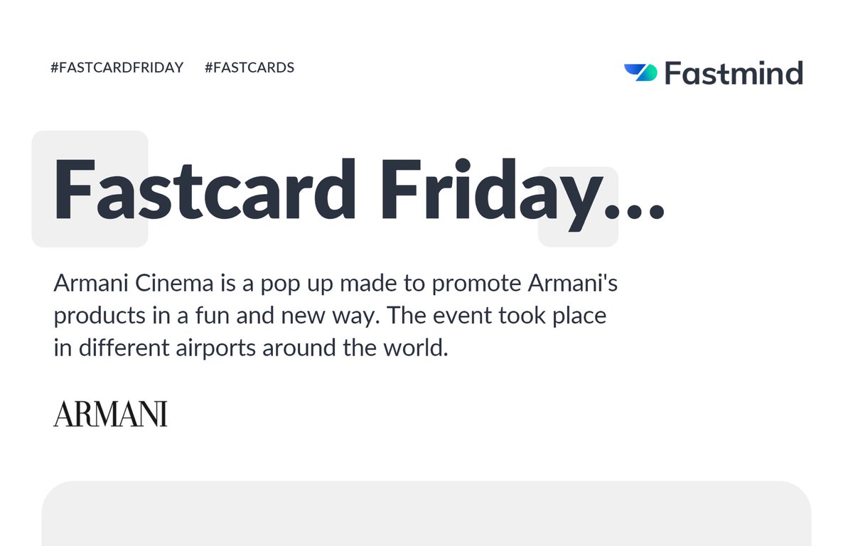 thefastmind's tweet photo. Another successful #fastcard campaign! 
#marketingtrends #promotion #highend https://t.co/kRHwoAtwxS