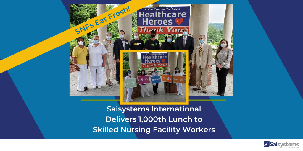 SaisysDigital's tweet photo. SNFs Eat Fresh program delivered 1,000th lunch to Lord Chamberlain Nursing Facility in Stratford, CT, on Thurs, 7/23.  

The SNFs Eat Fresh program will deliver 20,000 lunches to skilled nursing facilities across the country.

Read More https://t.co/DHdfCocF8J

#SNFsEatFresh https://t.co/AwVKmW8s3F