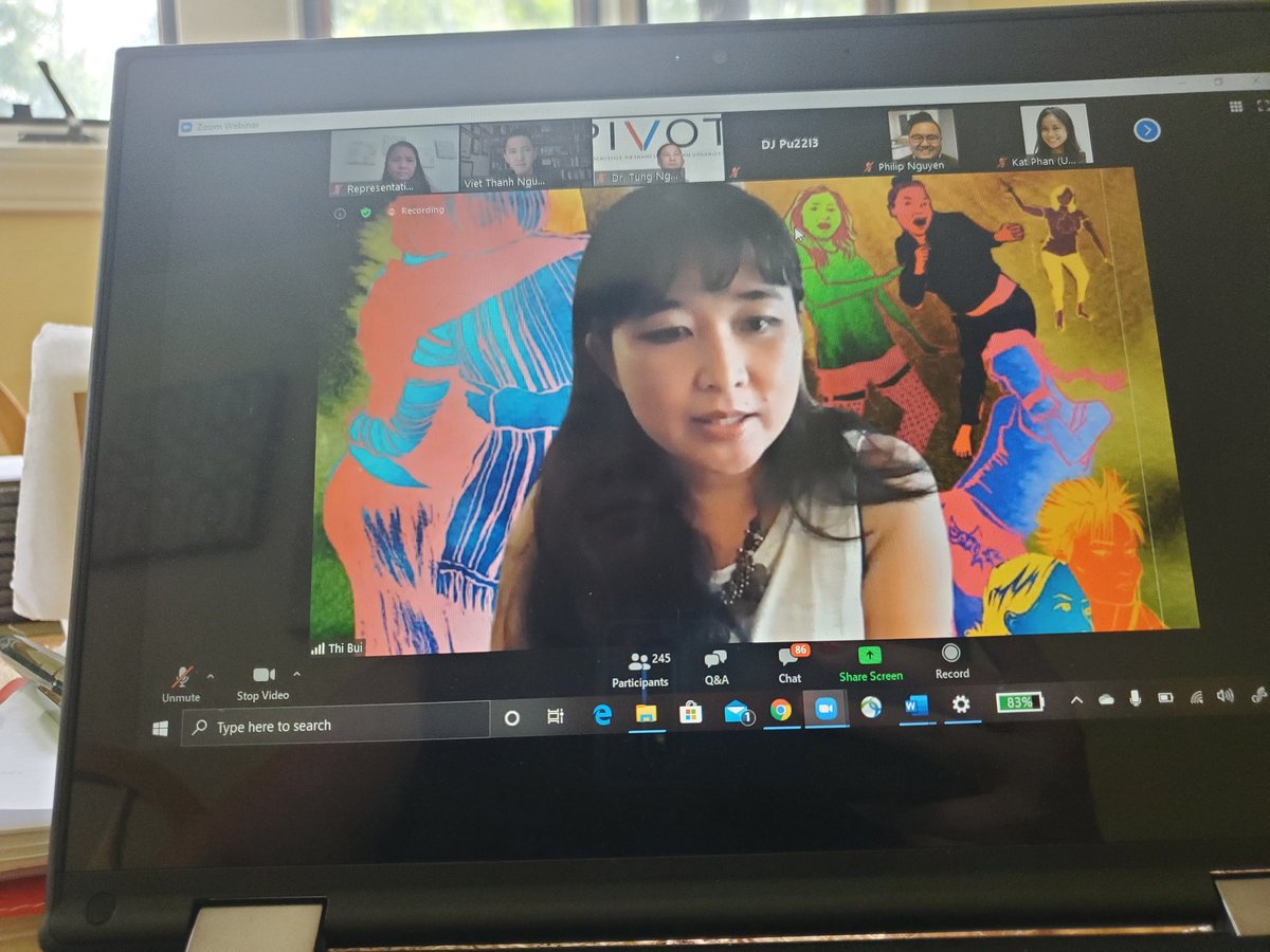 A #VietnameseAmerican author, artist, politician, and doctor walk into a zoom room with 200+ guests &amp; what do you get? Robust conversation on art, advocacy, activism, authenticity, and action. Thx for the inspiration!

<a href="/ARCHDrNguyen/">Tung Nguyen</a> <a href="/MsThiBui/">Thi Bui</a> <a href="/viet_t_nguyen/">Viet</a> <a href="/PIVOTorg/">PIVOT</a> <a href="/UNAVSA/">UNAVSA</a>