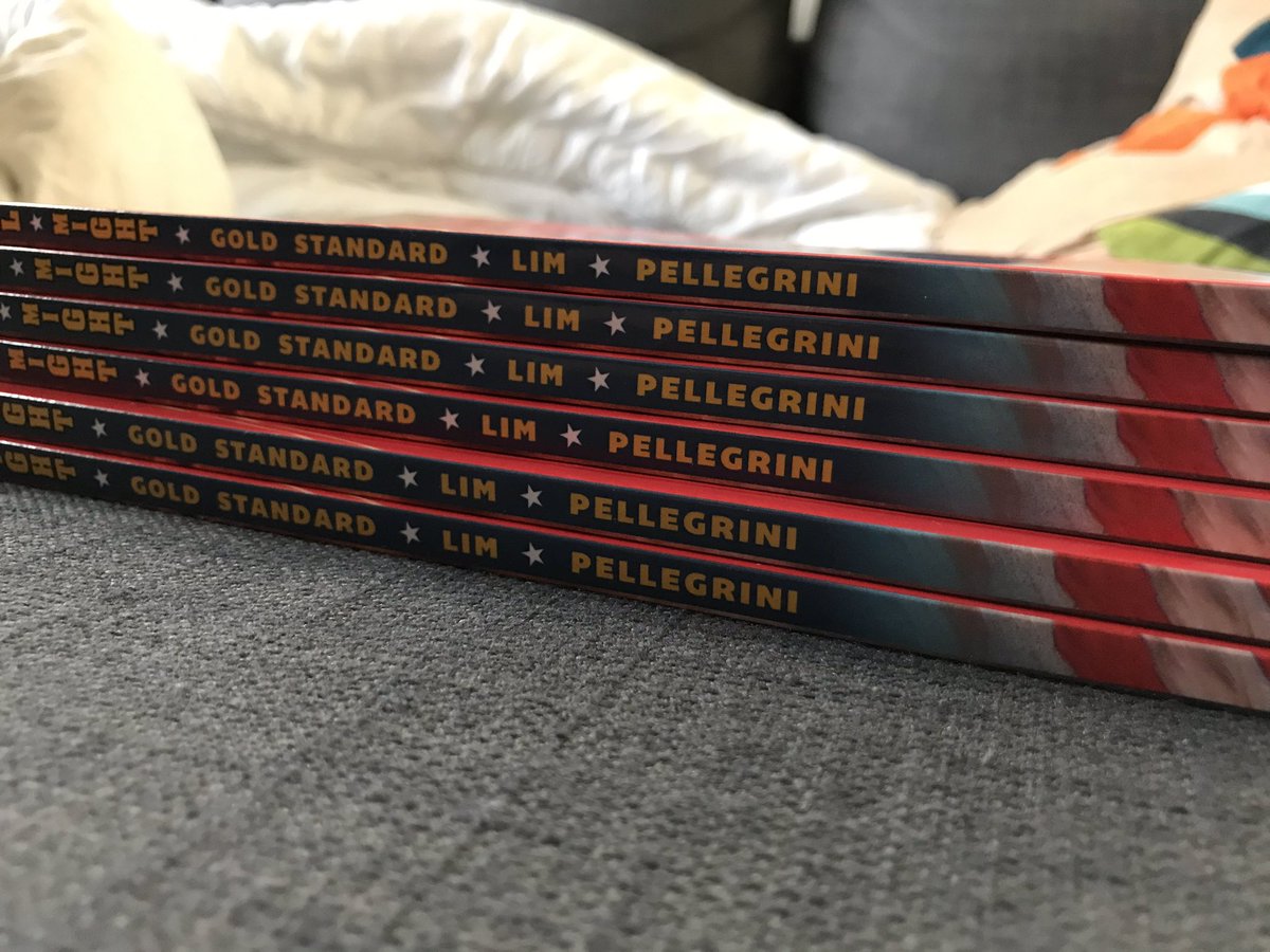 SumpKun's tweet photo. ALL copies of WALL-MIGHT have arrived at our fulfillment: @WeldonArt and I will be having a little signing party later tonight for this and PUNCHLINE! Check out that special gold foil embossing that @APIPrintPro threw in to punch things up!๐บ๐ธ๐ช๐ป https://t.co/EfC1XxJdgJ